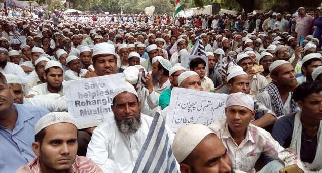 Thousands Protest in Delhi against Persecution of Rohingya in Myanmar